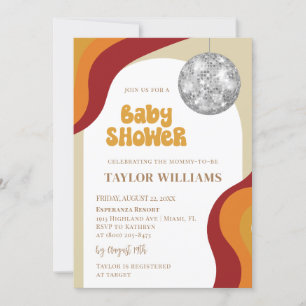 Groovy Disco Baby Shower Invitation