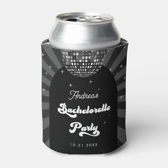 Groovy Disco Ball Bachelorette Party Favour Can Cooler (Can Front)