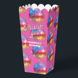 Groovy Disco Ball Birthday Party Gold Pink Glitter Favour Box<br><div class="desc">Do you love the 80s dancing disco ball? The 70s disco ball? Look at our Groovy Disco Ball Birthday Party Gold Pink Glitter Favour Boxes! Celebrate in style with our vibrant birthday disco ball hot pink favour boxes featuring a colourful gold mirror disco ball and dazzling typography with a digital...</div>