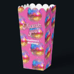 Groovy Disco Ball Birthday Party Gold Pink Glitter Favour Box<br><div class="desc">Do you love the 80s dancing disco ball? The 70s disco ball? Look at our Groovy Disco Ball Birthday Party Gold Pink Glitter Favour Boxes! Celebrate in style with our vibrant birthday disco ball hot pink favour boxes featuring a colourful gold mirror disco ball and dazzling typography with a digital...</div>