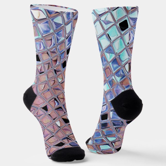 Groovy Disco Ball Mirror Ball Disco Globe Socks (Angled)