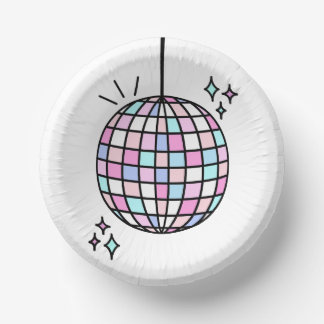 Groovy Disco Ball Paper Plate