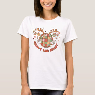 Groovy Disco Ball Reindeer T-Shirt