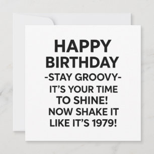 Groovy Disco Birthday Card Gen X
