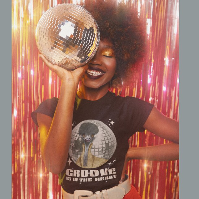 Groovy Disco Emu Bird | Groove Is In The Heart T-Shirt (Creator Uploaded)