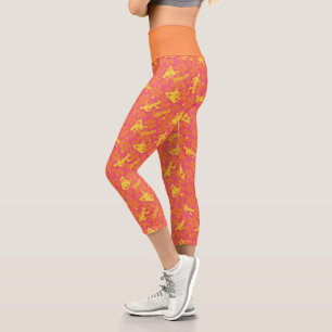 Groovy Disco Scooby-Doo Pattern Capri Leggings