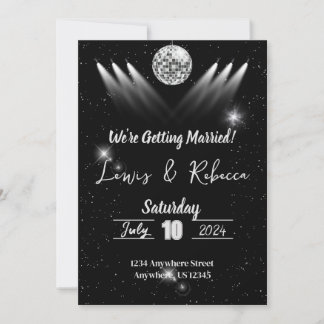 Groovy Disco Wedding Invitation