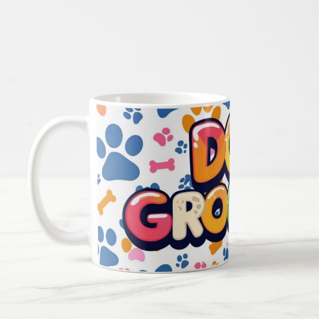 Groovy Dog Groomer Coffee Mug (Left)