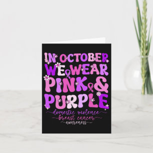 Groovy Domestic Violence And Breast Cancer Awarene Card