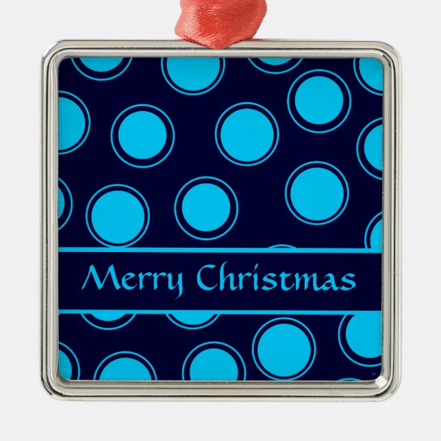 Groovy Dots #3 Merry Christmas Metal Tree Decoration (Front)