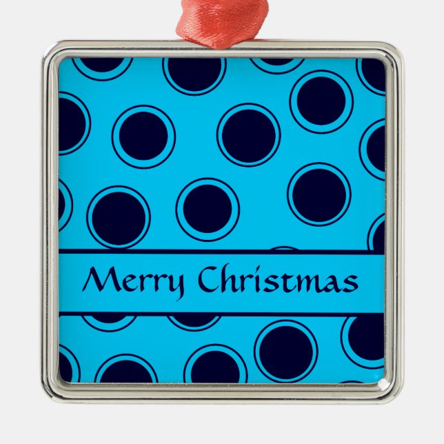 Groovy Dots #4 Merry Christmas Metal Tree Decoration (Front)