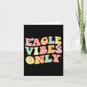 Groovy Eagle School Sports Fan Team Spirit Footbal Card