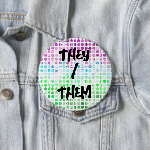 Groovy Eclectic Boho Abstract Toric Pride Flag 10 Cm Round Badge