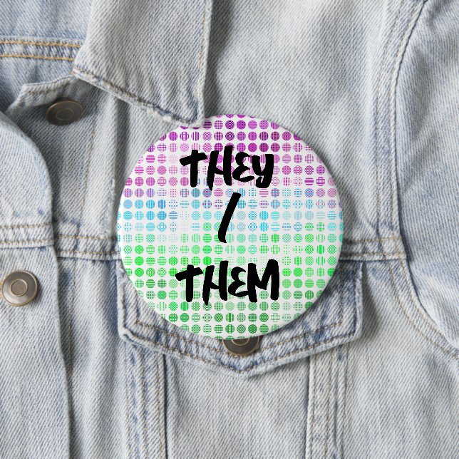 Groovy Eclectic Boho Abstract Toric Pride Flag 10 Cm Round Badge (In Situ)