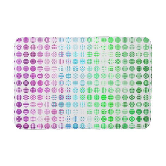 Groovy Eclectic Boho Abstract Toric Pride Flag Bath Mat (Front)