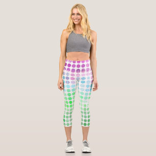 Groovy Eclectic Boho Abstract Toric Pride Flag Capri Leggings