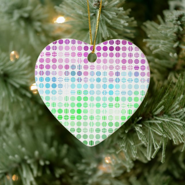 Groovy Eclectic Boho Abstract Toric Pride Flag Ceramic Tree Decoration (Tree)