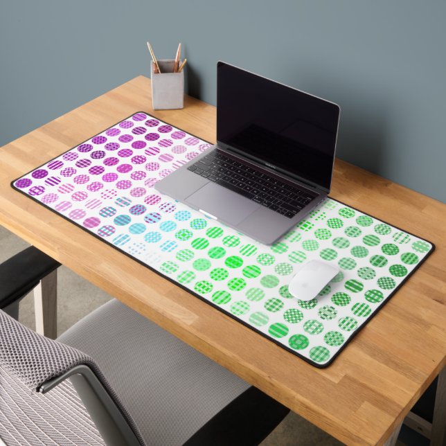 Groovy Eclectic Boho Abstract Toric Pride Flag Desk Mat (Office 2)