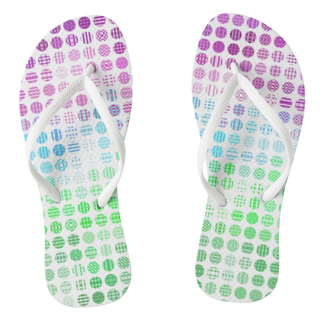 Groovy Eclectic Boho Abstract Toric Pride Flag Flip Flops (Footbed)