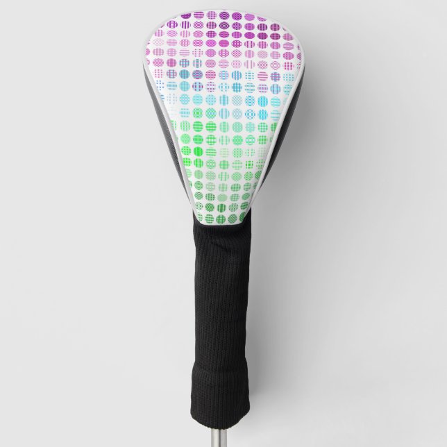 Groovy Eclectic Boho Abstract Toric Pride Flag Golf Head Cover (Front)