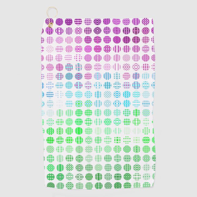 Groovy Eclectic Boho Abstract Toric Pride Flag Golf Towel (Front)