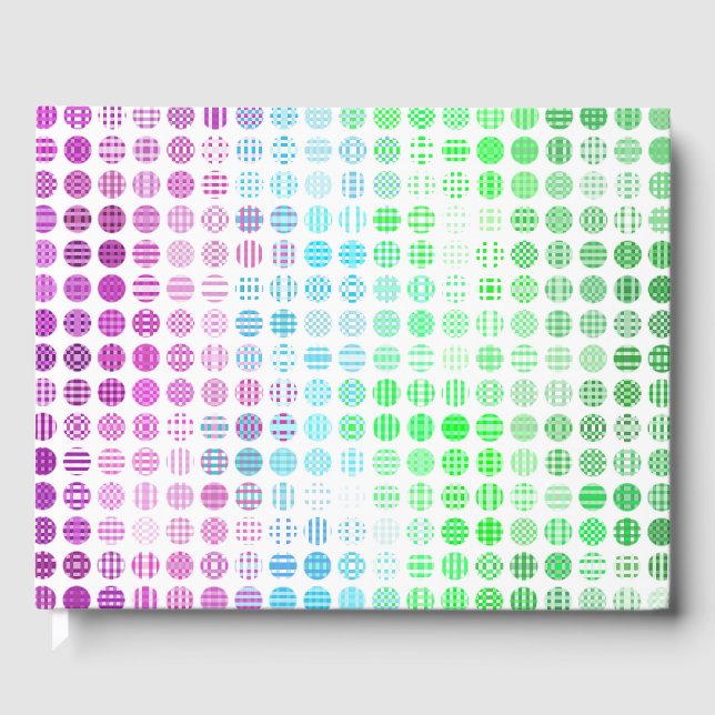 Groovy Eclectic Boho Abstract Toric Pride Flag Guest Book (Front)