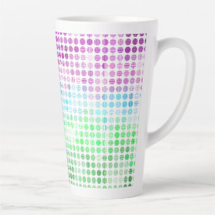 Groovy Eclectic Boho Abstract Toric Pride Flag Latte Mug