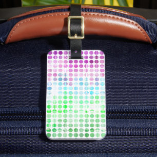 Groovy Eclectic Boho Abstract Toric Pride Flag Luggage Tag