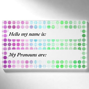 Groovy Eclectic Boho Abstract Toric Pride Flag Name Tag