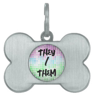Groovy Eclectic Boho Abstract Toric Pride Flag Pet ID Tag