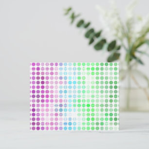 Groovy Eclectic Boho Abstract Toric Pride Flag Postcard