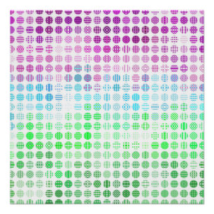Groovy Eclectic Boho Abstract Toric Pride Flag Poster