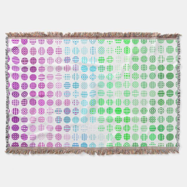 Groovy Eclectic Boho Abstract Toric Pride Flag Throw Blanket (Front)