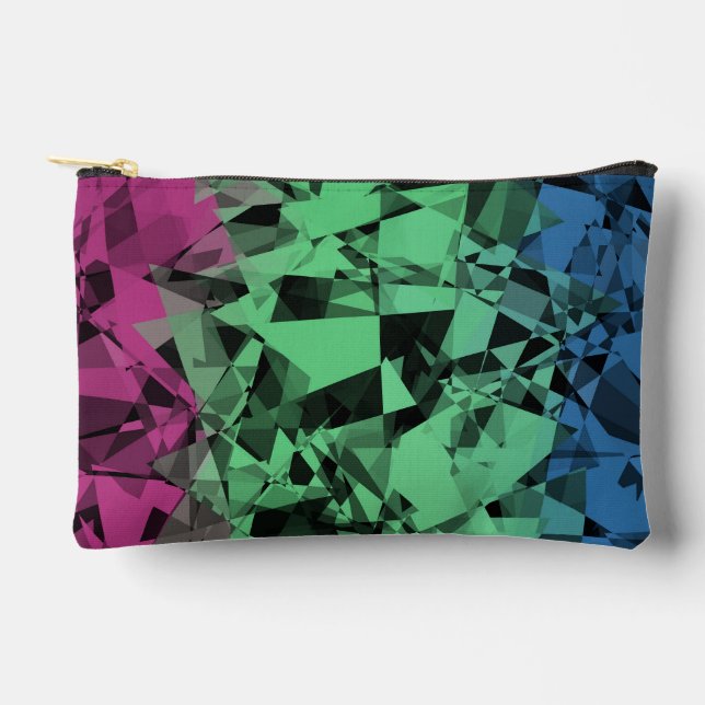 Groovy Eclectic Retro Trippy Polysexual Pride Flag Accessory Pouch (Front)