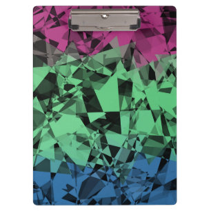 Groovy Eclectic Retro Trippy Polysexual Pride Flag Clipboard