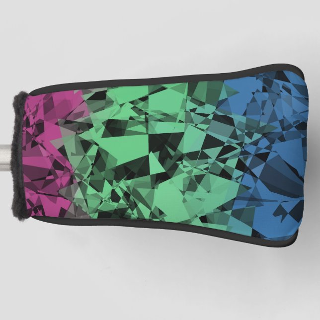 Groovy Eclectic Retro Trippy Polysexual Pride Flag Golf Head Cover (Front)
