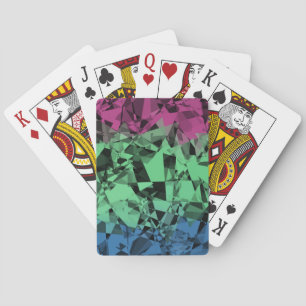Groovy Eclectic Retro Trippy Polysexual Pride Flag Playing Cards