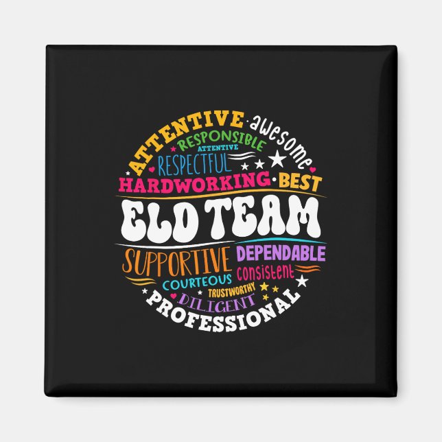 Groovy Eld Team Crew English Language Development  Magnet (Front)