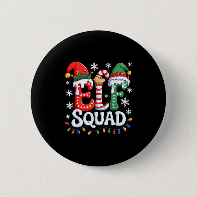 Groovy Elf Squad Elf Family Christmas Matching Paj 6 Cm Round Badge (Front)