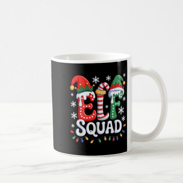 Groovy Elf Squad Elf Family Christmas Matching Paj Coffee Mug (Right)