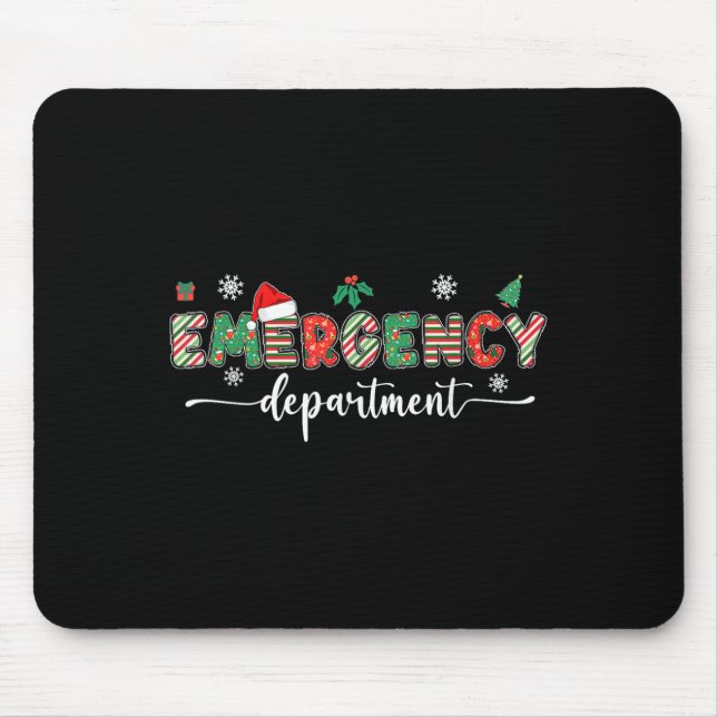 Groovy Emergency Department Christmas Santa Er Cre Mouse Mat (Front)