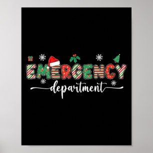 Groovy Emergency Department Christmas Santa Er Cre Poster
