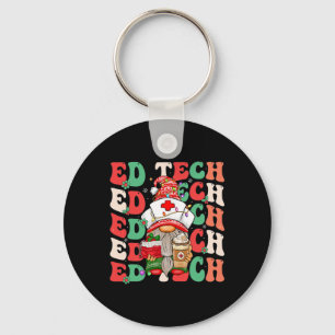 Groovy Emergency Room Nurse Christmas Gnome Ed Tec Key Ring