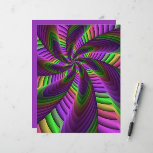 Groovy Energetic Colourful Neon Fractal Pattern