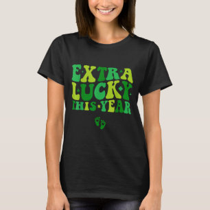 Groovy Extra Lucky This Year Irish Pregnancy St Pa T-Shirt