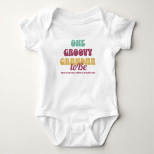 Groovy Fall Grandparent Pregnancy Announcement Baby Bodysuit