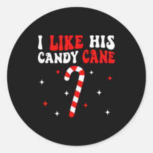 Groovy Family Christmas Couple Matching Funny Tee Classic Round Sticker