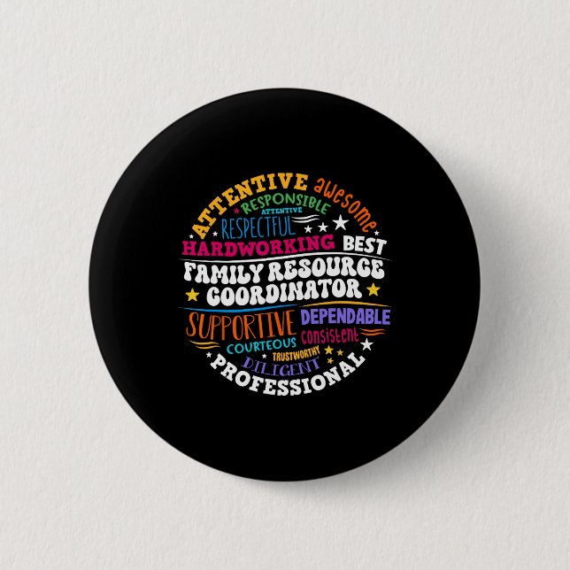Groovy Family Resource Coordinator Appreciation  6 Cm Round Badge (Front)