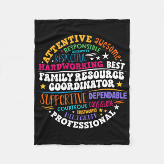 Groovy Family Resource Coordinator Appreciation  Fleece Blanket
