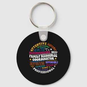 Groovy Family Resource Coordinator Appreciation Key Ring